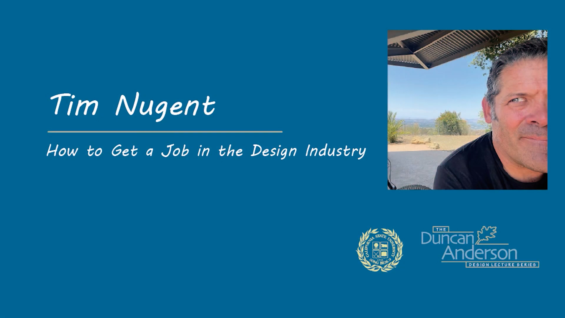 Tim Nugent - Duncan Anderson Design Lecture Series - Spring 2024